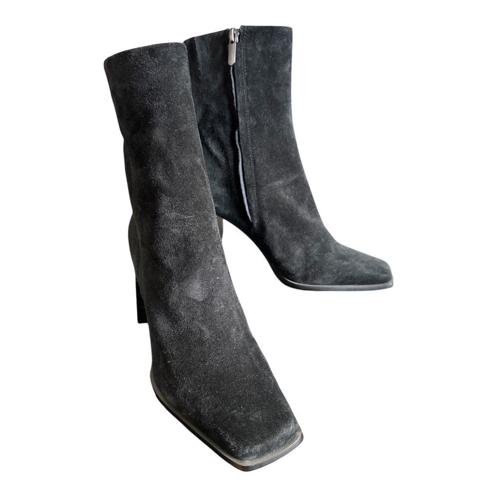 Sam Edelman Black Suede Booties Women’s Size – 3.5” Heel Ankle Boots in EUC